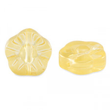 Glasperle 12mm Blume - Yellow